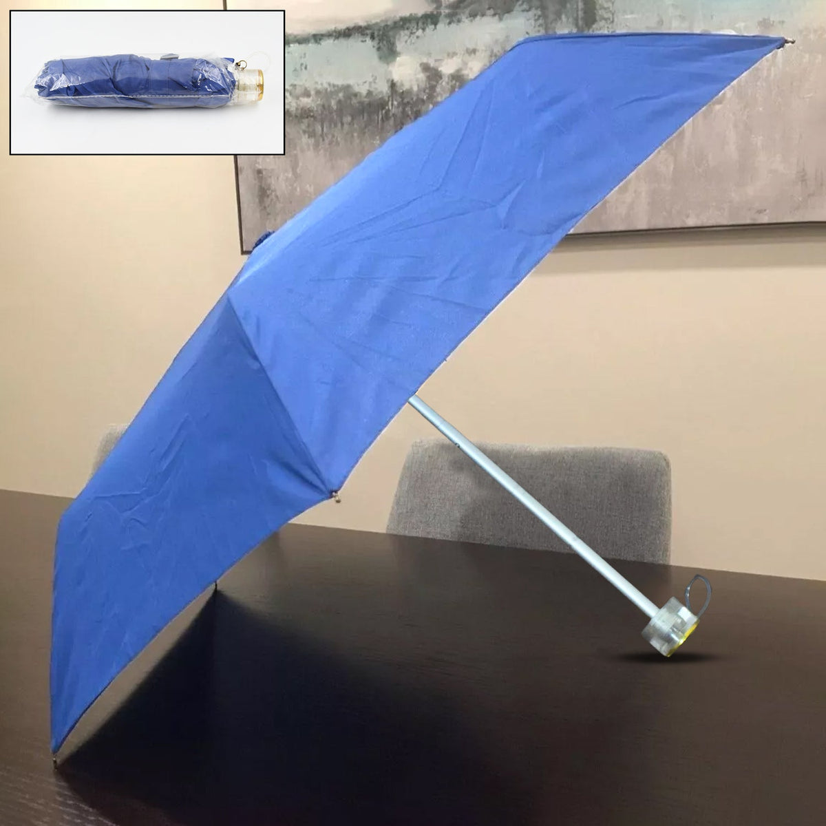 Classic 3 Fold Umbrella - Blue