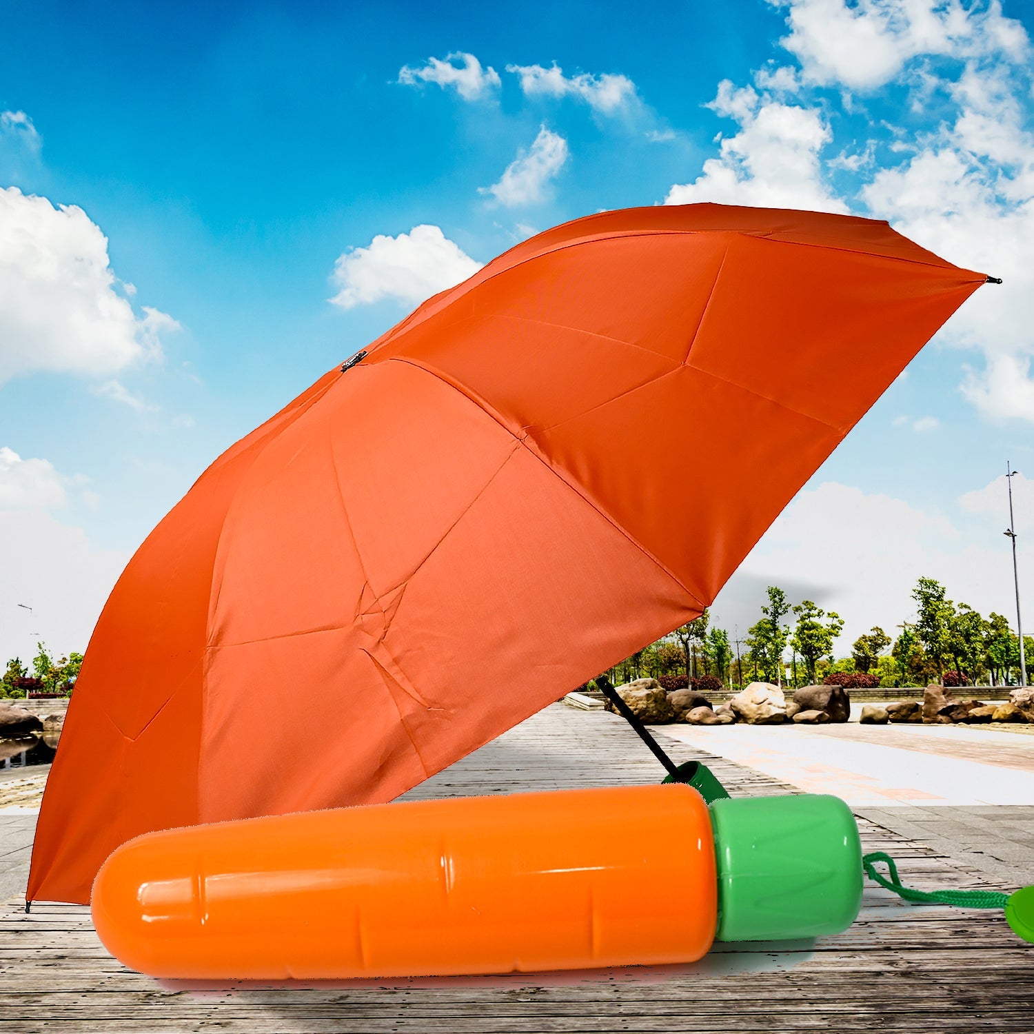 Quirky Ms. Carrot Banana Umbrella