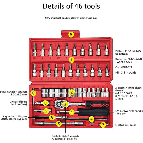 Toolzi All in 1 Toolkit Set 46.0