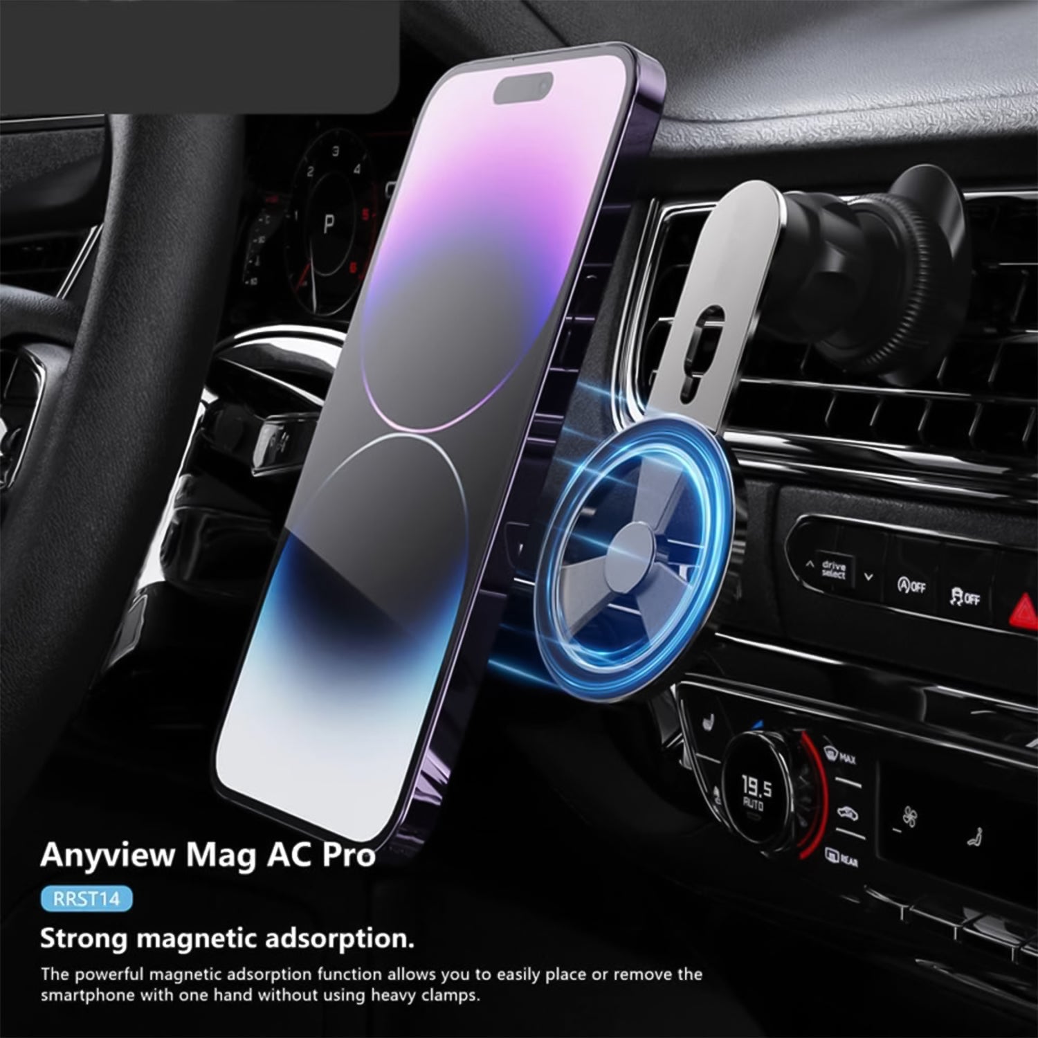 Magnetic Phone Holder with 360¬∞ Rotation for Car Vent