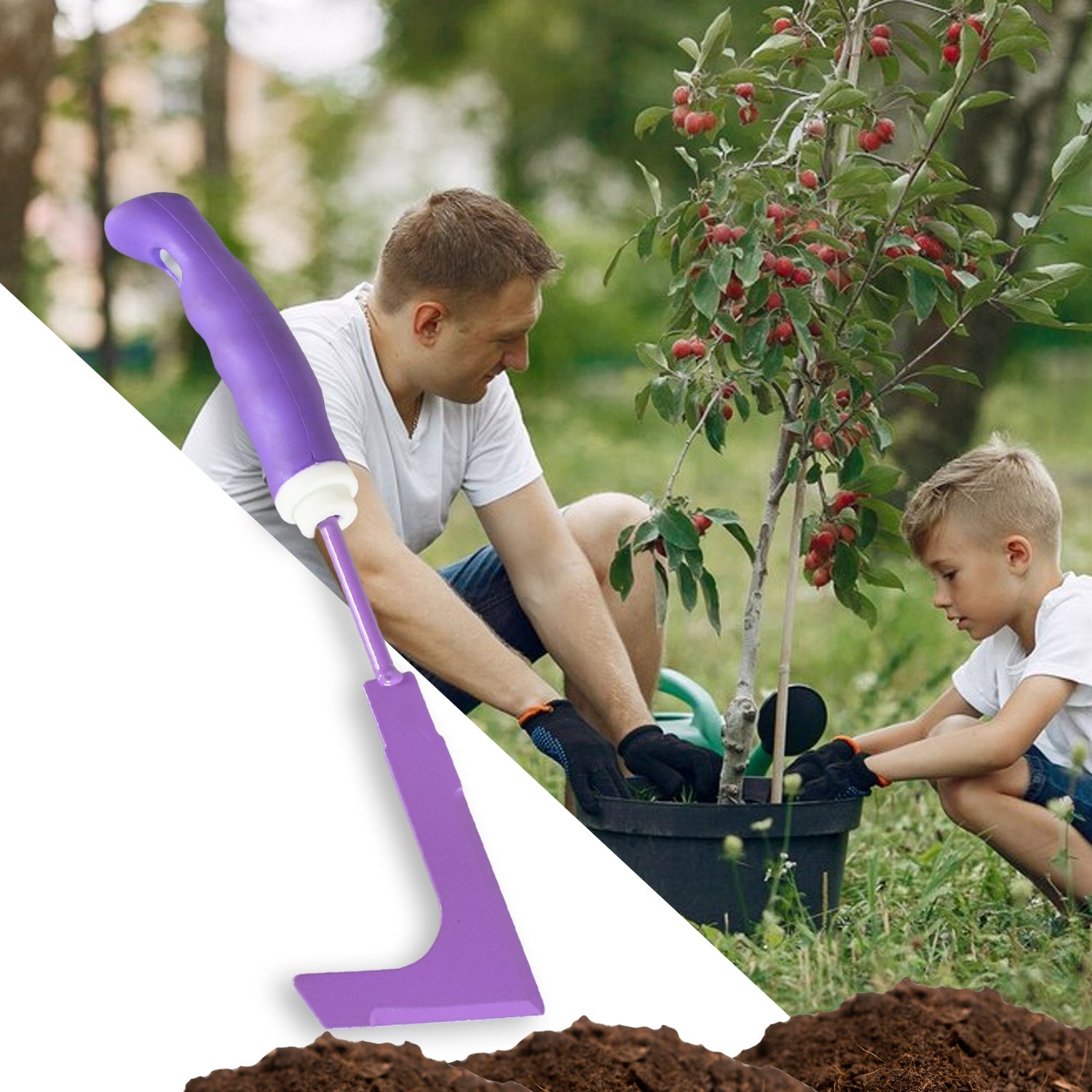 Pogrovea Gardening Rake-Purple