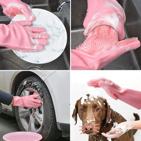 Silicone Scrubbing Gloves