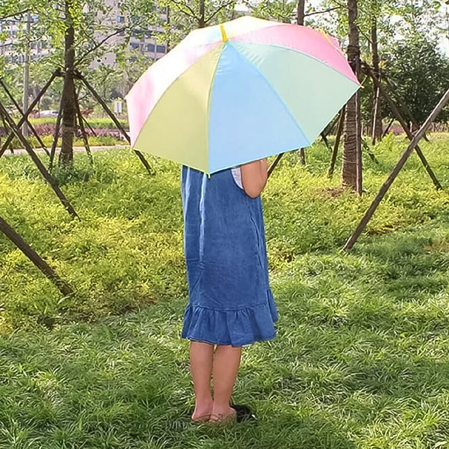 ColorBurst Colorful Stick Umbrella