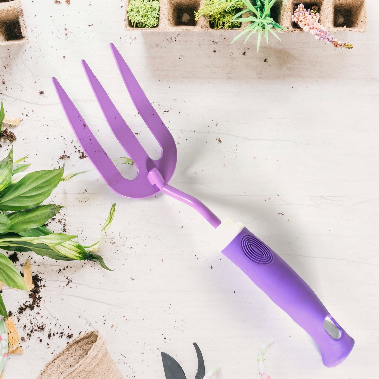 Pogrovea Gardening Rake-Purple