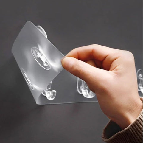 StorEase Transparent Heavy Duty Hooks 6.0