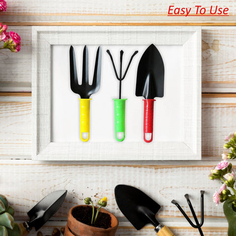 Vibrant garden tool set, 3 pieces for home gardening