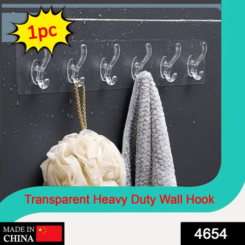 StorEase Transparent Heavy Duty Hooks 6.0