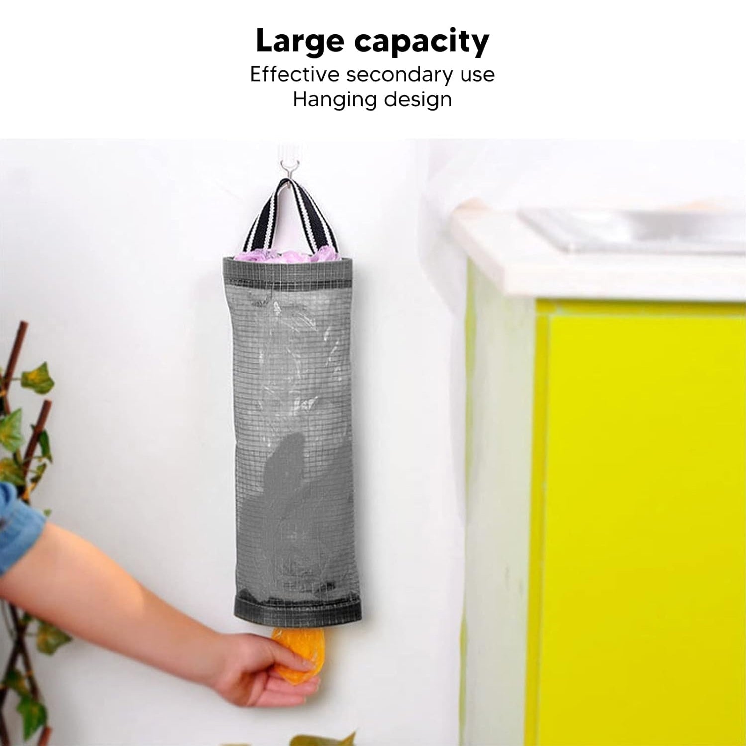 Compact Hanging Trash Bag Holder