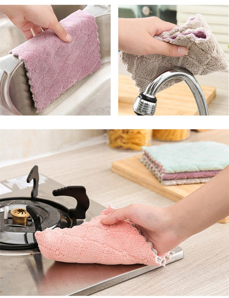 Multi-purpose kitchen cleaning towel in bright colors