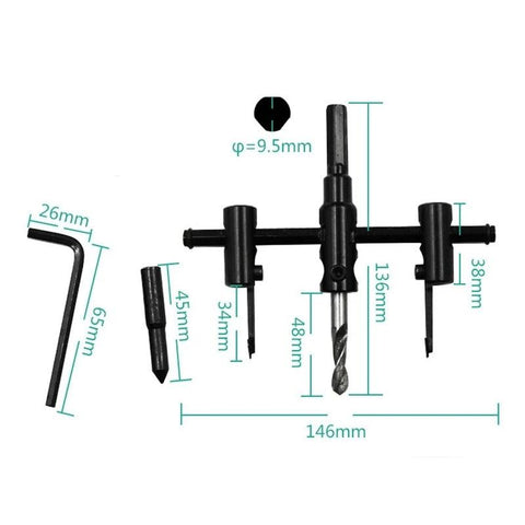 Toolzi Adjustable Circle Hole Cutter