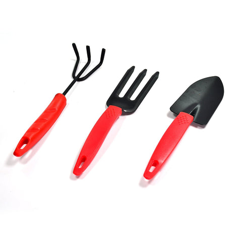 Pogrovea Gardening Toolkit (Pack of 3) Red