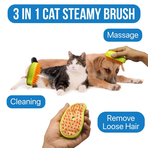 Pawgos Pets Grooming Steamer Brush